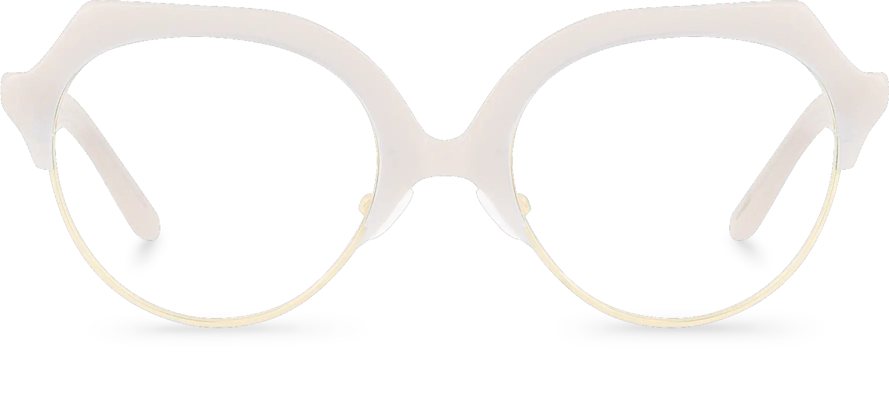 Candice Cream Semi Rimless Glasses Girly Png Reading Glasses Icon