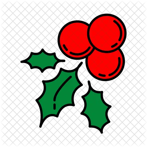 Christmas Mistletoe Icon Of Colored American Holly Png Mistletoe Png