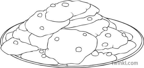 Plate Of Cookies Black And White Plate Of Cookies Drawing Png Plate Of Cookies Png