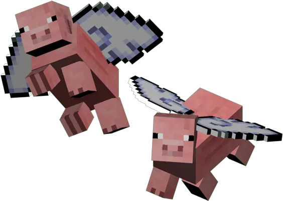 Download Fpig1 Cute Minecraft Flying Pig Png Minecraft Pig Png