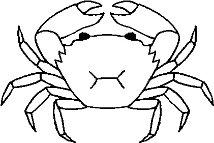 Clipart Outside The Quadrat Draw A Mud Crab Png Crab Transparent Background