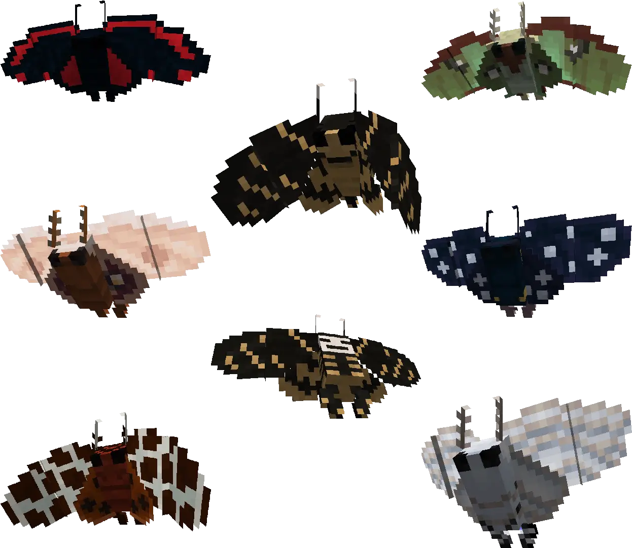 Moths V3 A Replacement For Bats Resource Packs Mapping Minecraft Moth Png Moth Transparent Background