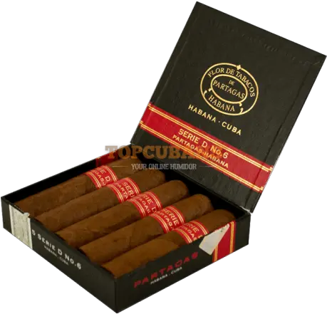 Partagas Serie D No6 Box Of 5 Cigar Partagas No 6 Png Vintage Vs6 Icon Jr