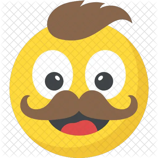 Mustache Emoji Icon Icono Emoji Moustache And Smile Png Omg Emoji Png
