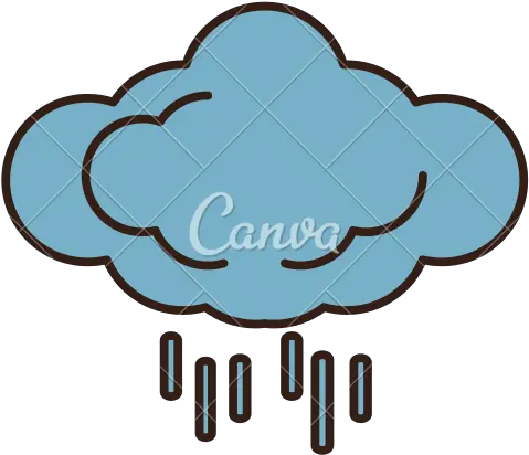 Rain Cloud Icon Simple Style Royalty Canva Png Cloud Icon Vector Free