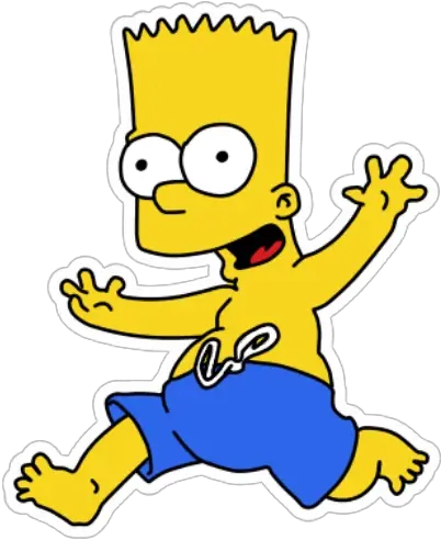 Bart Simpson Stickers Live Wa Stickers Bart Simpson In A Swimsuit Png Bart Simpson Icon