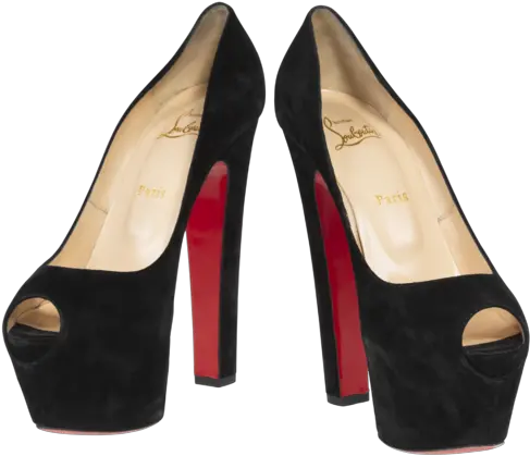 Rent Christian Louboutin Peep Toe Heels For 3875 Wardrobe Open Toe Png Christian Louboutins Logo