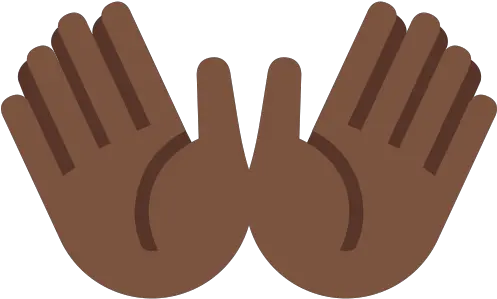 Open Hands Emoji With Dark Skin Tone Meaning And Pictures Black Hands Emoji Png Open Hand Png