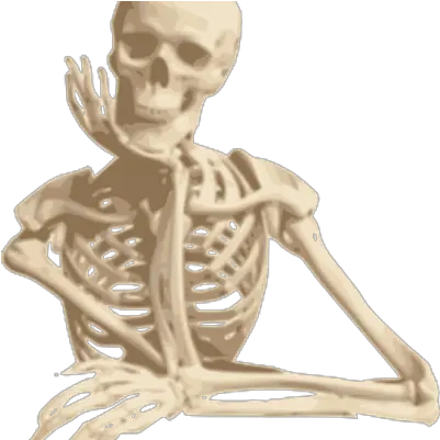 Spooky Skeleton Skeleton Hand On Chin Png Spooky Skeleton Transparent