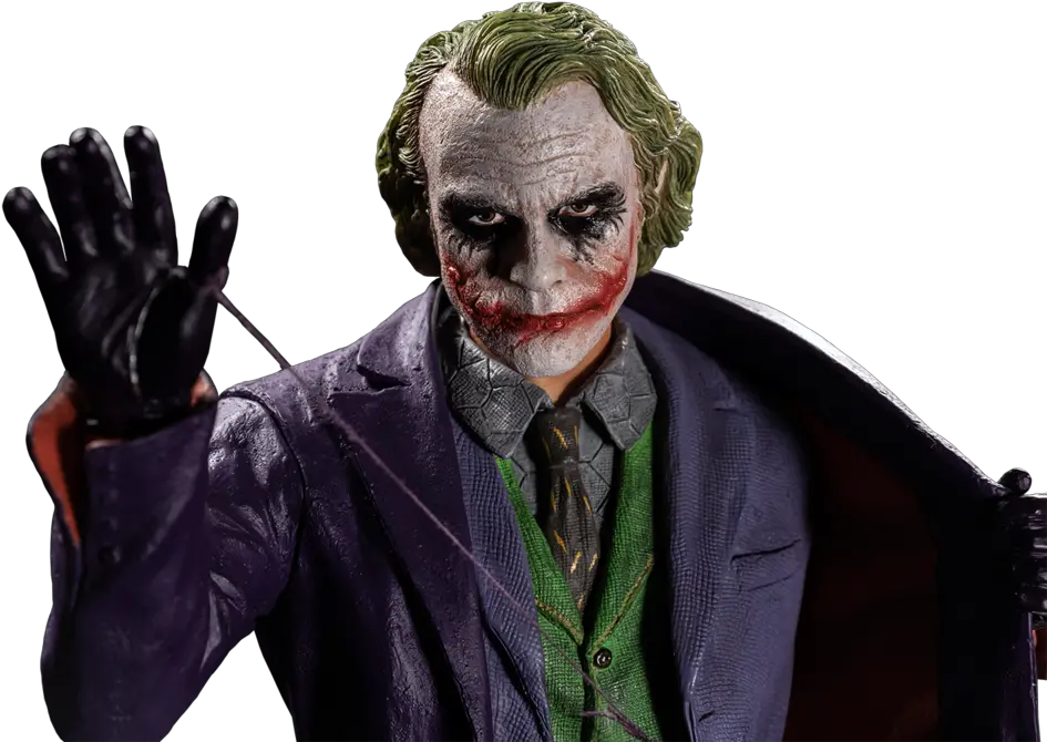 16 Scale Batman The Dark Knight Joker Statue Ikon Design Png Smile