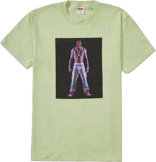 Supreme Tupac Hologram Tee Supreme Tupac Hologram Tee Neon Orange Png Tupac Png