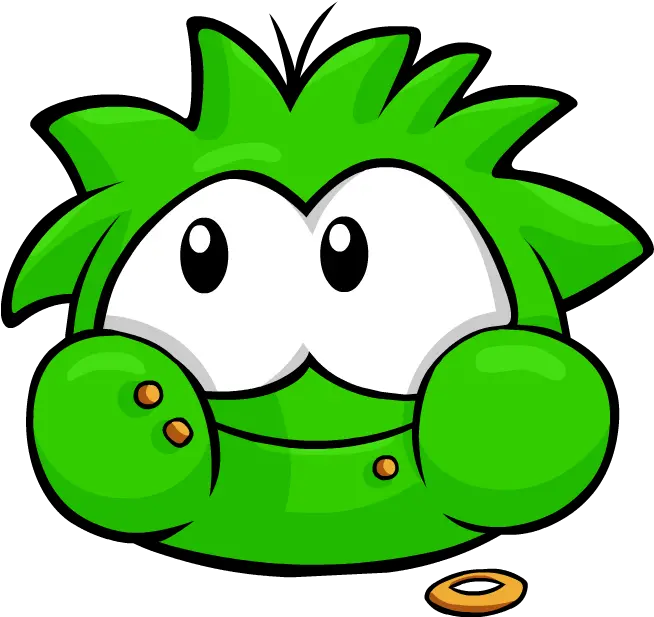 Pin Club Penguin Green Puffle Png Penguin Aim Icon