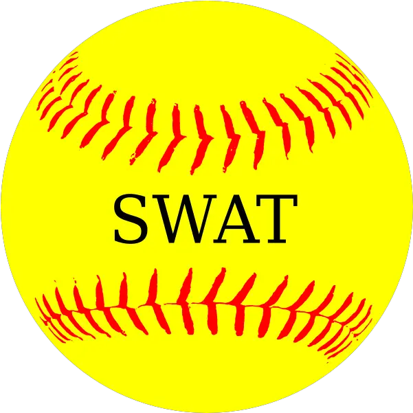 Softball Yellow Swat Clip Art Vector Clip Art Softball With Black Background Png Swat Png