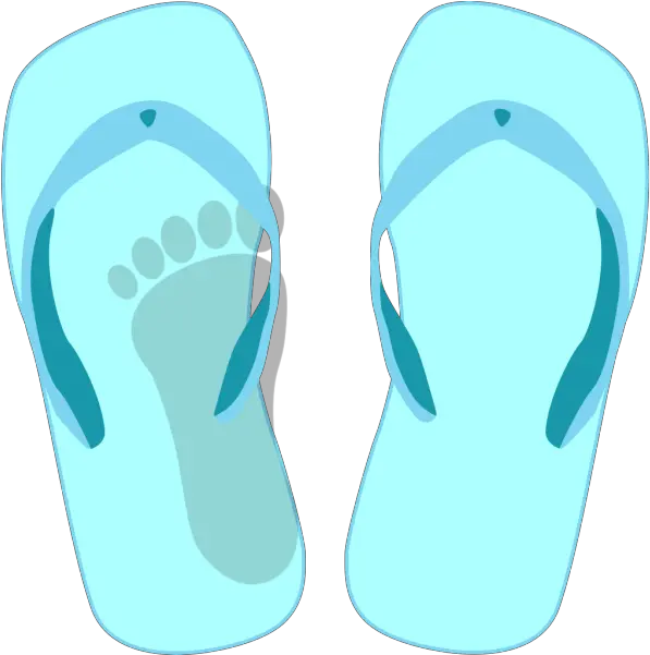 Thong Light Blue With Footprint Png Svg Clip Art For Web Gambar Kerajinan Sandal Animasi Thong Icon