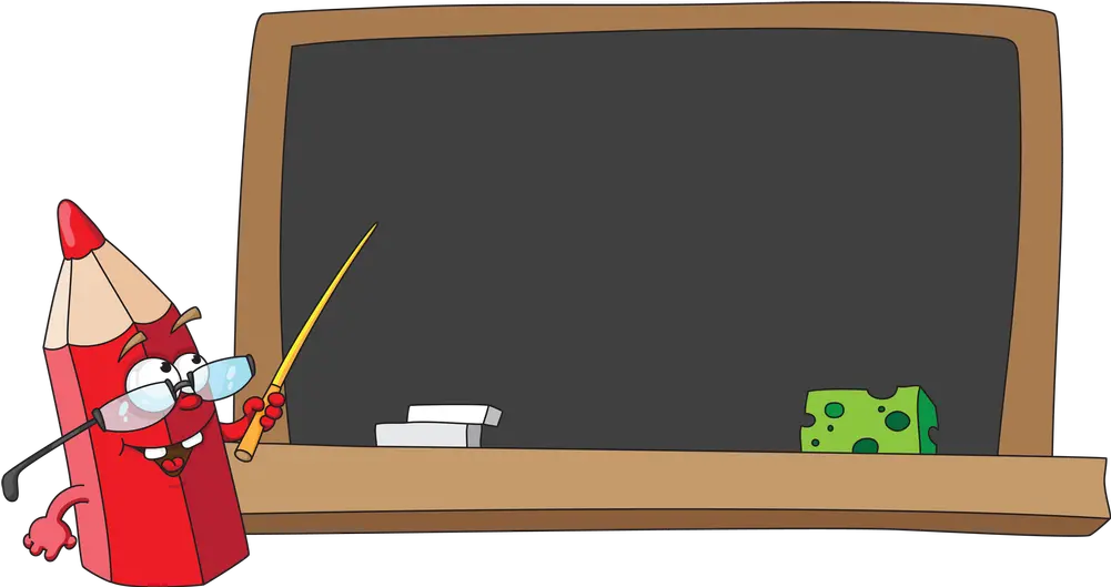 Black Board Cartoon Png Background Papan Tulis Animasi Chalk Board Png