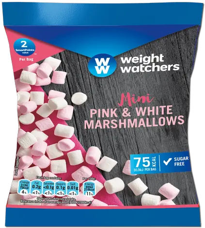 Mini Pink White Marshmallows 35g Weight Watchers Png Marshmallows Png