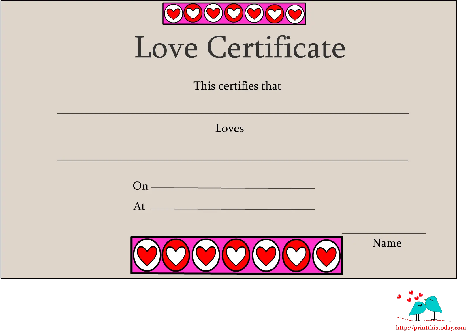 Download Love Certificate Printable Love Certificate Template Png Certificate Background Png