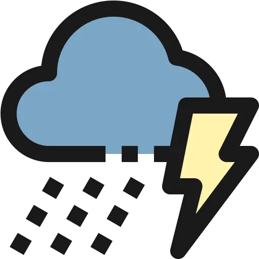 Thunder Rain Weather Cloud Free Icon Of Rain Png Storm Icon Blue Rain