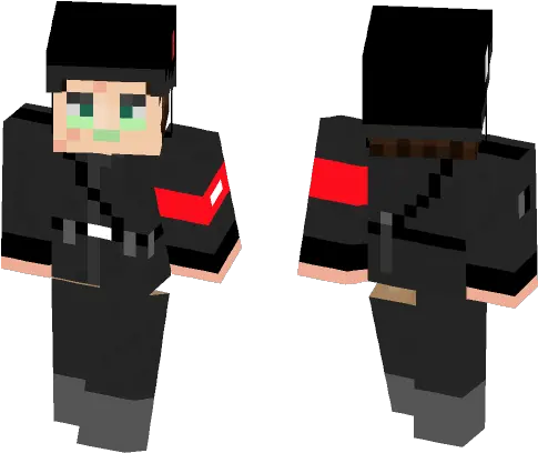 Ss Sentry Officer Nazi Germany Man Bat Minecraft Skin Png Nazi Armband Png