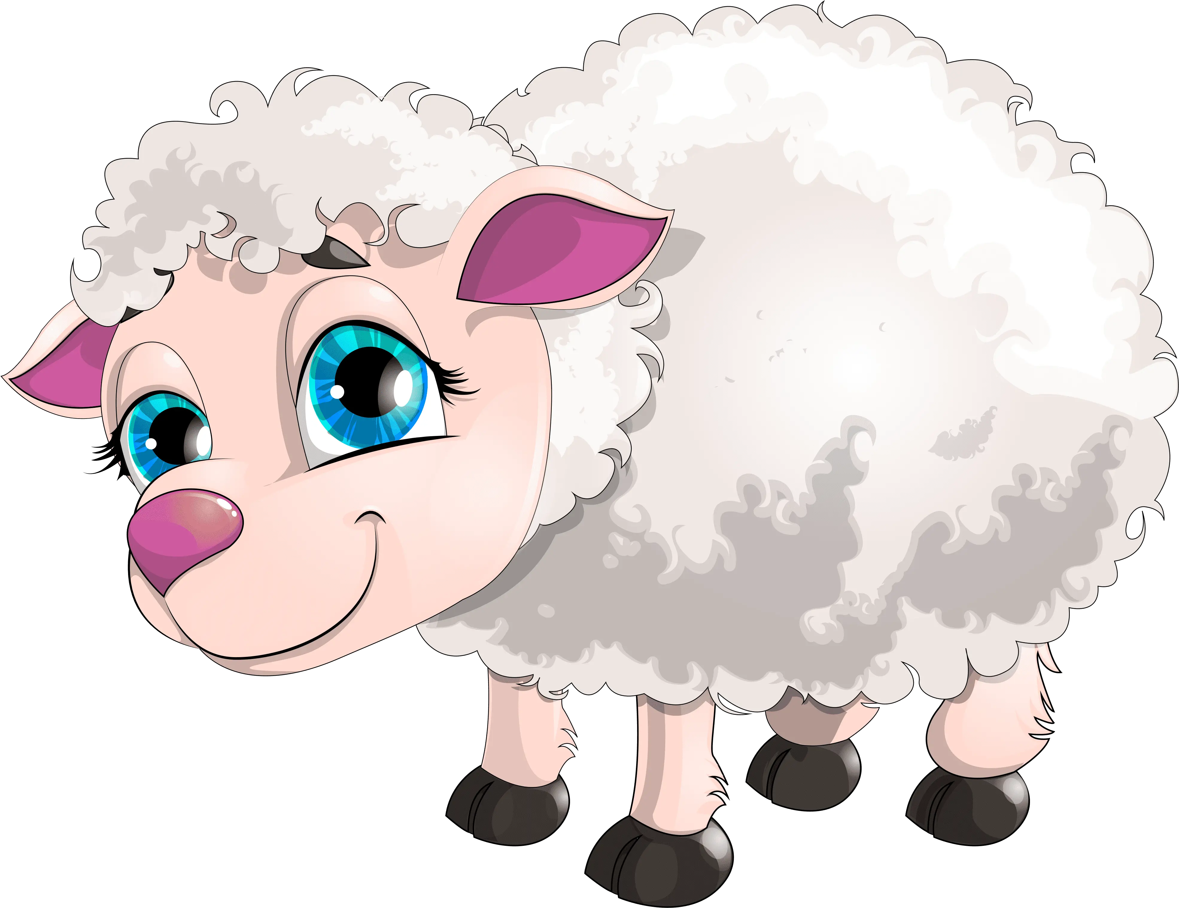 Cute White Lamb Png Clipart Picture Cute Sheep Cartoon Png Lamb Png
