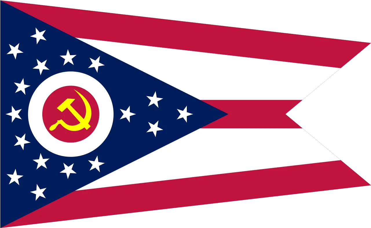 Ohio Communist Flag Ohio State Flag Png Communist Flag Png