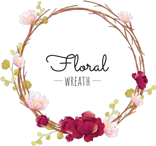 Flower Wreath Red Burgundy Blooming Transparent Flower Border Design Png Flower Wreath Png