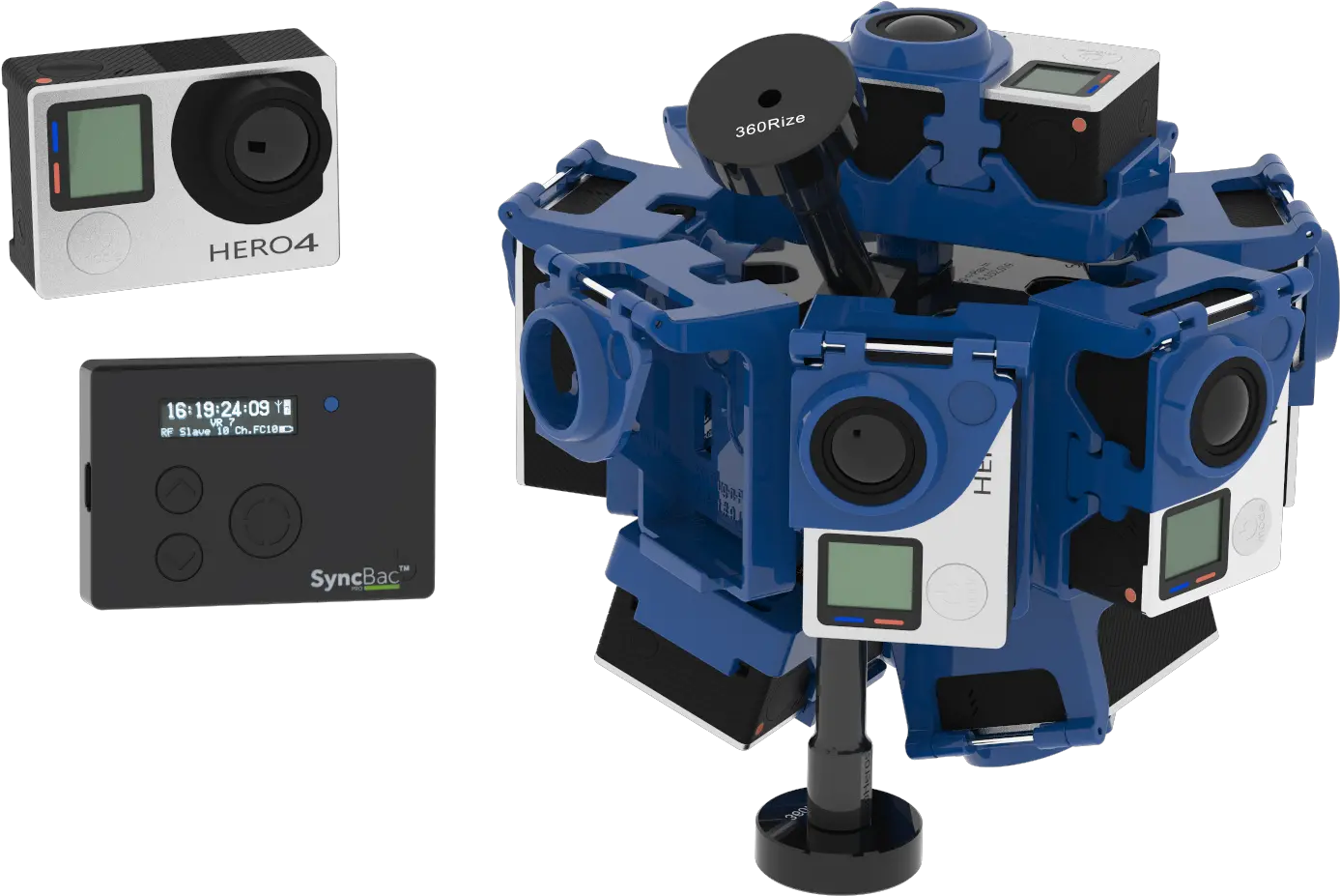 Syncbac Vr The Ultimate 360 Workflow Timecode Systems Portable Png Gopro Png