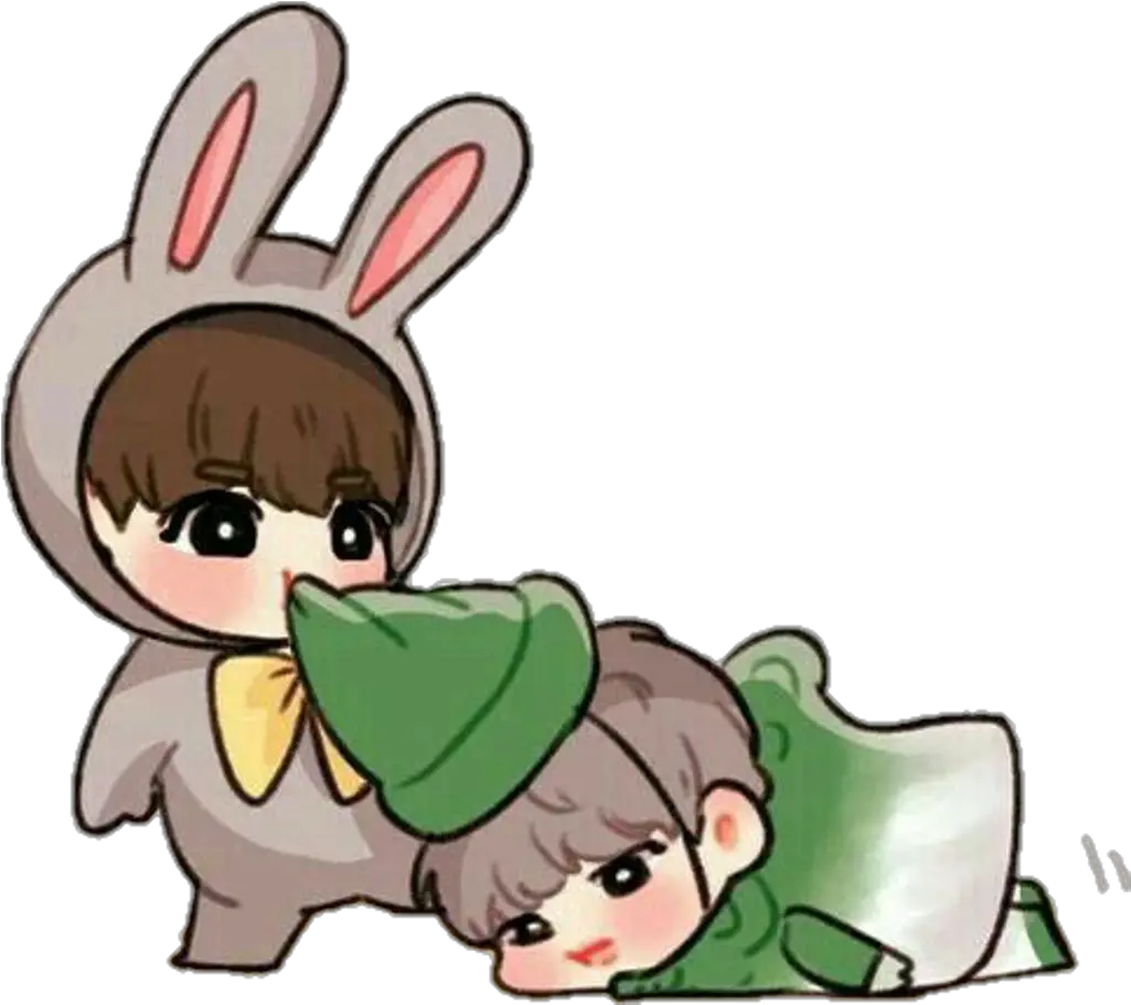 Jikook Jimin Bts Chibi Png Jungkook Png