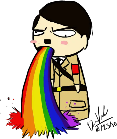 Facial Expression Nose Clip Art Smile Puking Rainbows Png Hitler Face Png