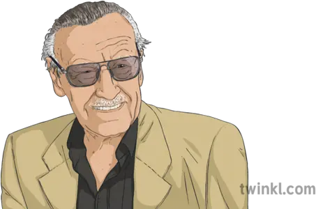 Stan Lee Portrait Marvel Comics Writer Famous Pow Celebrity Cartoon Png Stan Lee Png