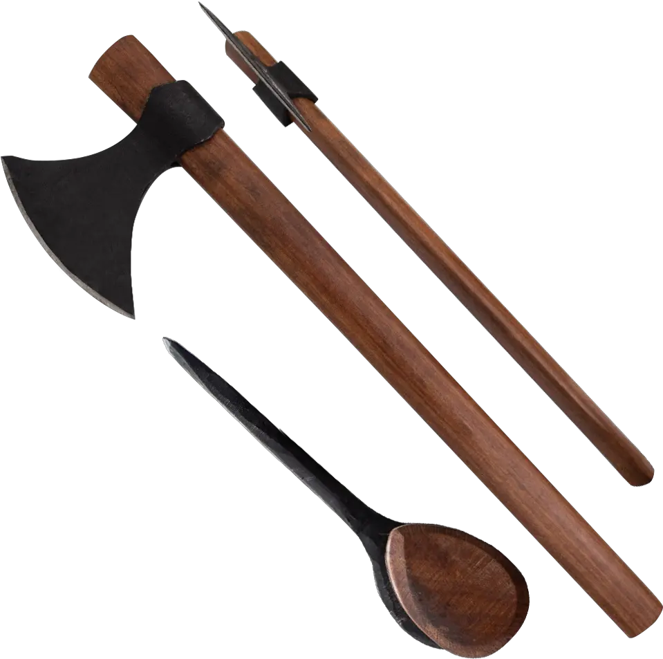 Ax Png Handmade Viking Carbon Steel Ax Wooden Spoon Solid Ax Png