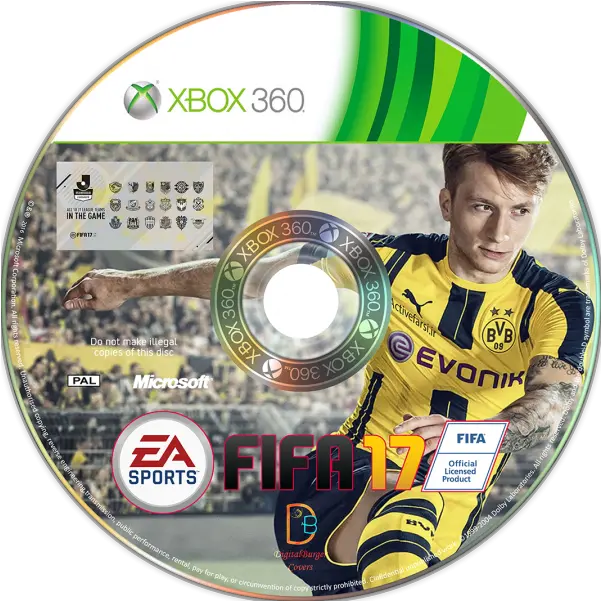 Fifa 17 Iso Xbox 360 Fifa 17 Xbox 360 Disc Png Fifa 17 Icon