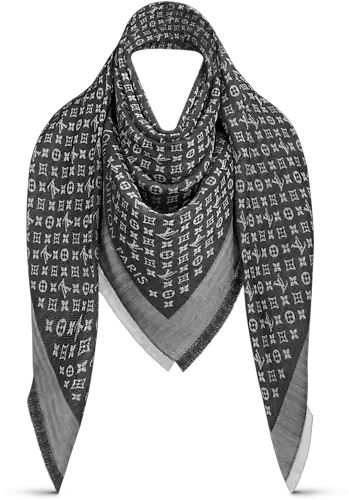 Shop Louis Vuitton Monogram Reykjavik Gradient Denim Gradient Shawl Png Scarf Icon