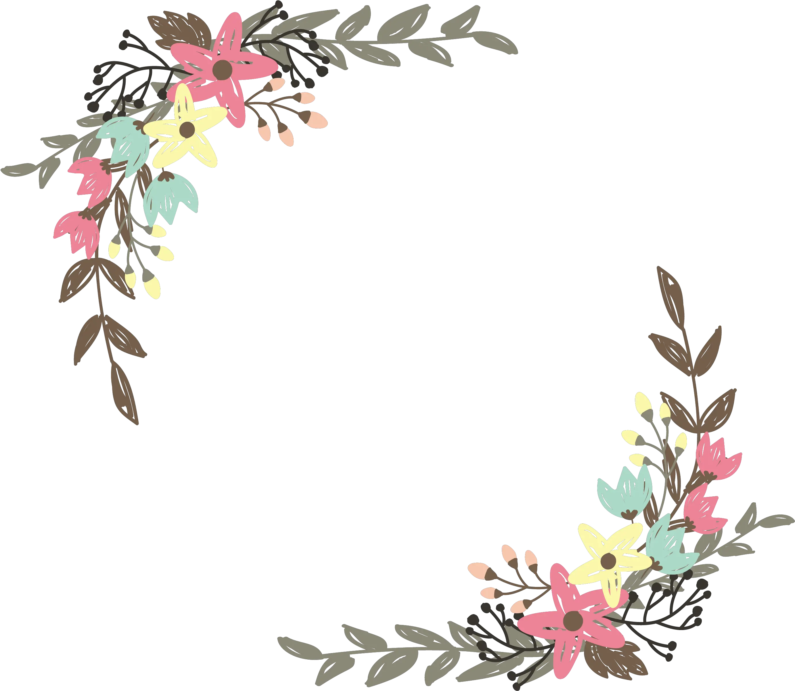 Border Flowers Wildflower Clip Art Flower Border Clipart Png Graffiti Crown Png