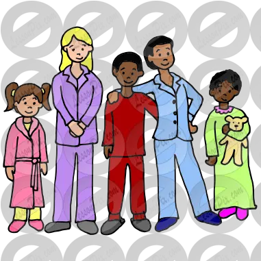 Pajama Party Picture For Classroom Therapy Use Great Pajama Kids Party Clipart Png Pajama Icon