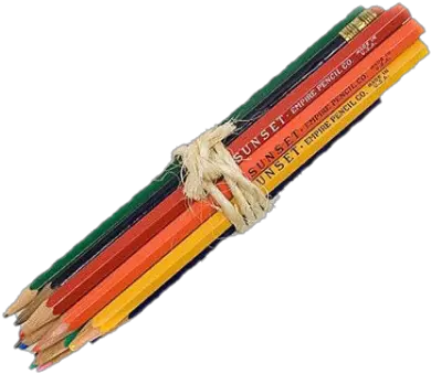 Colored Pencils Polyvore Moodboard Filler Sunset Colors Pencils Niche Meme Png Colored Pencils Png