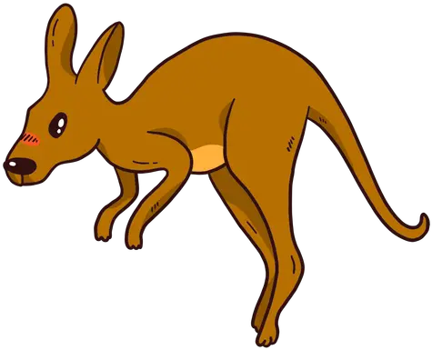 Kangaroo Baby Ear Tail Leg Cartoon Kangaroo Transparent Background Png Kangaroo Transparent Background