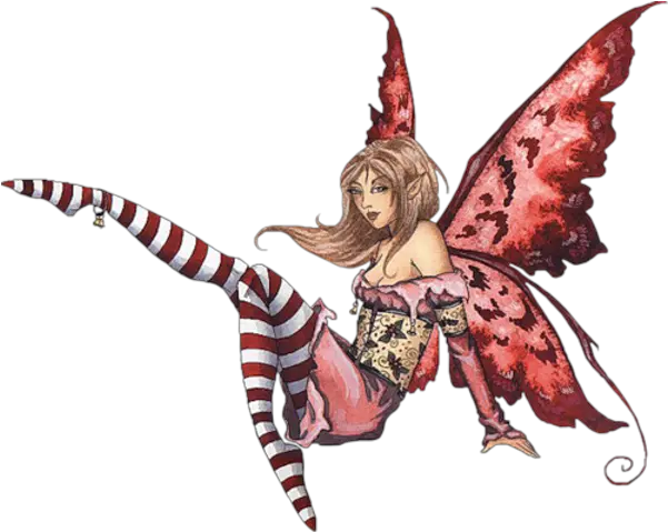 Download Hd Fantasy Fairy Socks Sitting Red Free Images Flirty Fairy Png Fairy Png Transparent