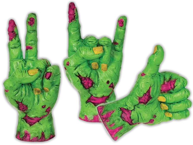 Download Neon Comical Zombie Hands Hand Png Zombie Hand Png