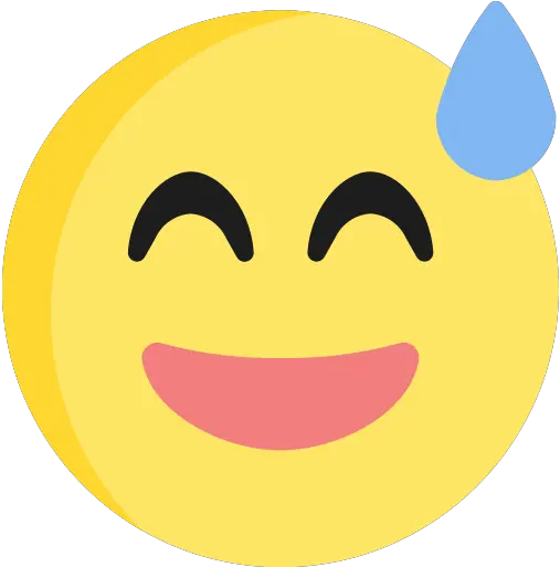 Face Grin Beam Sweat Emoji Icons Png Icon