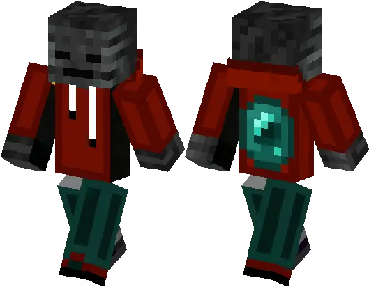 Wither Skeleton Guy With Ender Pearl Spider Mob Minecraft Skin Png Minecraft Skeleton Png