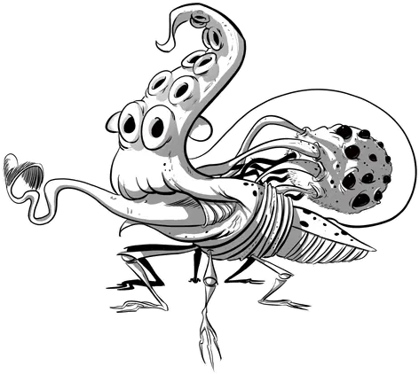 Download Drawn Tentacle Transparent Tentecle Black And White Png Tentacle Png