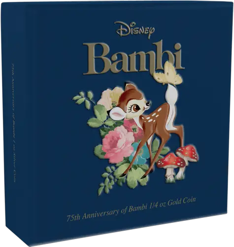 Bambi 75th Anniversary 14oz Gold Coin New Zealand Mint Happy Anniversary To Bambi Png Bambi Png