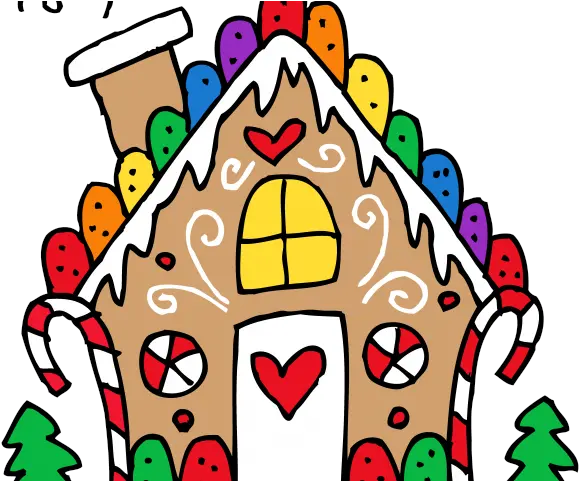 Christmas Clipart Cany Gingerbread House Colouring Pages Png Gingerbread House Png