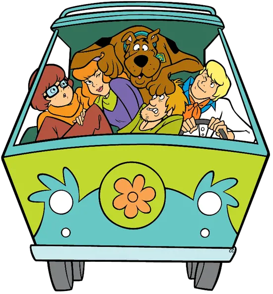 Download Hd Scooby Scooby Doo Gang In Mystery Machine Png Scooby Doo Png