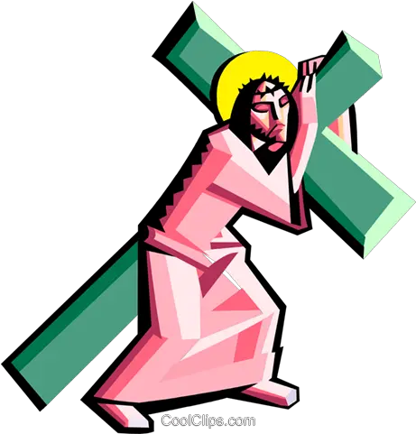 Jesús Cargando La Cruz Libres De Derechos Ilustraciones Jesus Carregando A Cruz Png Jesucristo Png