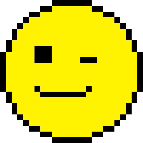 Pixilart Winking Emoji By Gamerjack2006 Emoji Pixel Art Png Wink Emoji Png