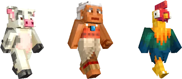 Moana And Xbox Characters Come To Minecraft Minecraft Moana Skin Pack Png Hei Hei Png