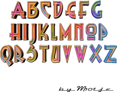 Free 3d Alphabet Color Psd Vector Graphic Vectorhqcom 3d Alphabet With Color Png Alphabet Png