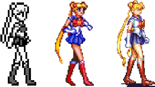 The Sailor Sailor Moon Pixel Game Png Sparkle Gif Png